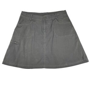 Kuhl A-Line Mountain Culture Skirt Size 8 Gray Pockets Hiking Walking $69 MSRP